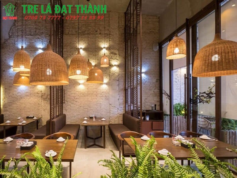 Đèn Lồng Mây Cổ Chai Nâu - DMT025